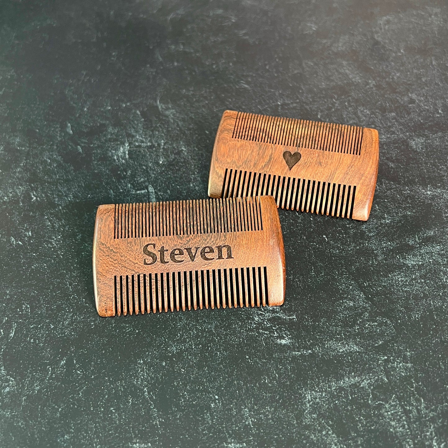 Personalized Beard Comb, Custom Text or Image Engraved Comb and/or Case