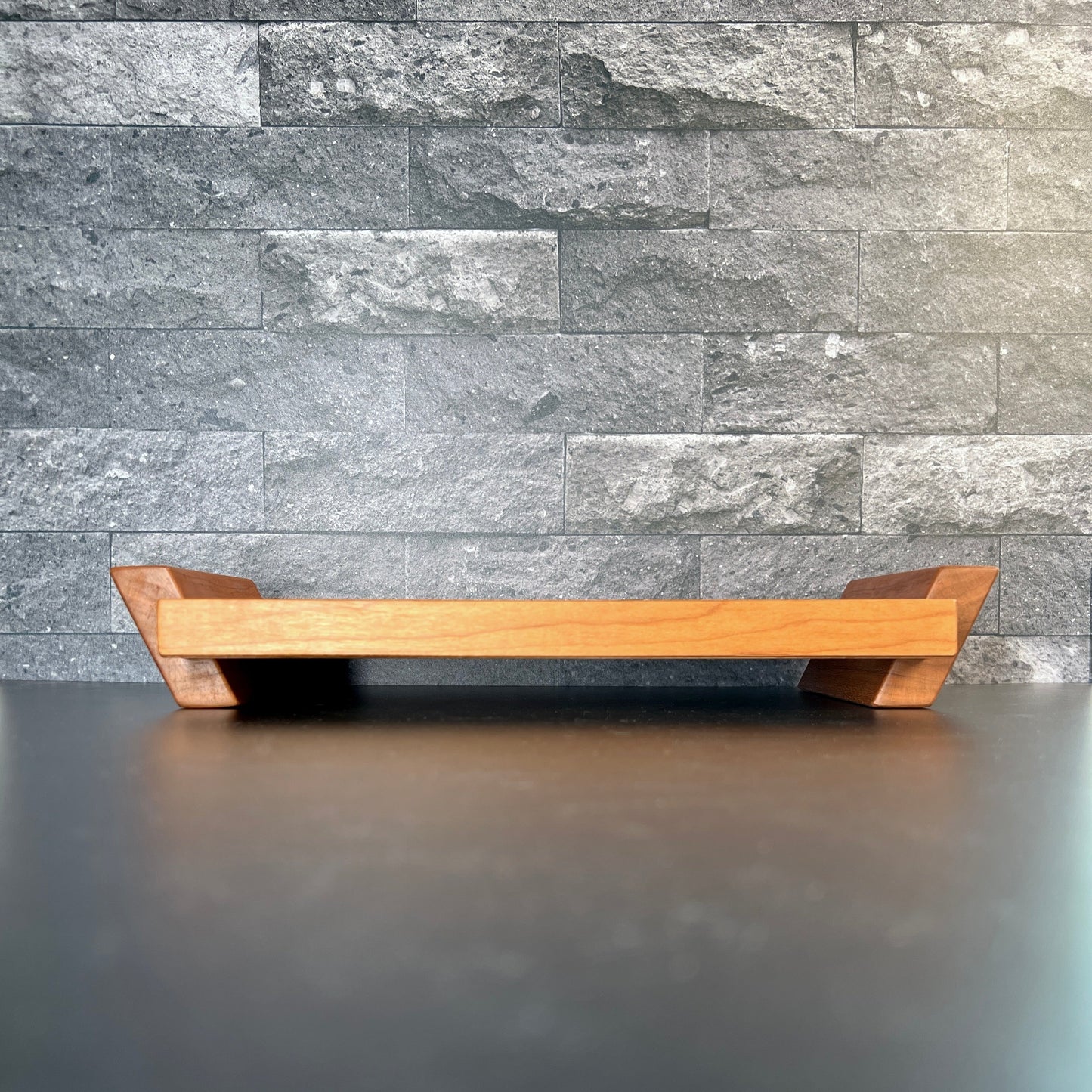 Handcrafted Wood Valet Tray; Modern Solid Wood Catchall Tray for Home