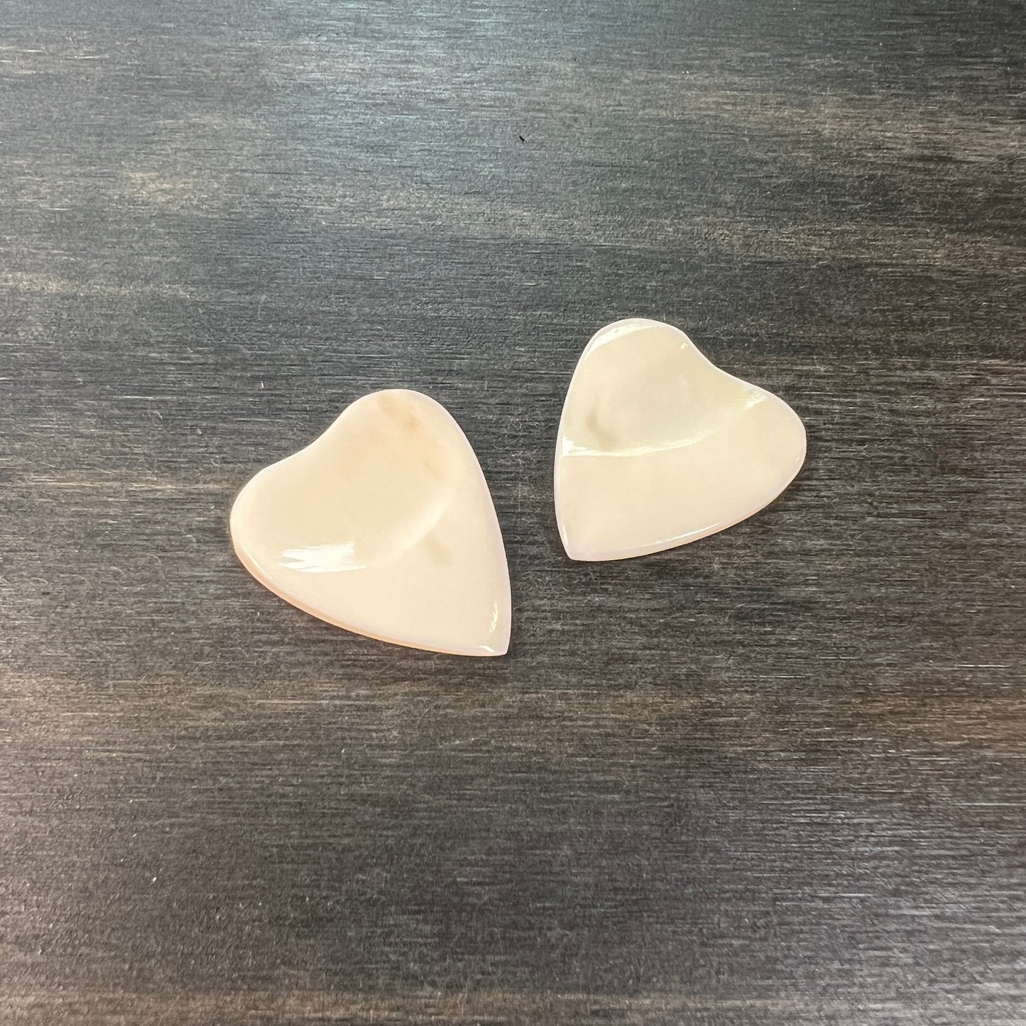 Personalized Heart Shaped Bone Guitar Pick with Engraved Magnetic Wood Box