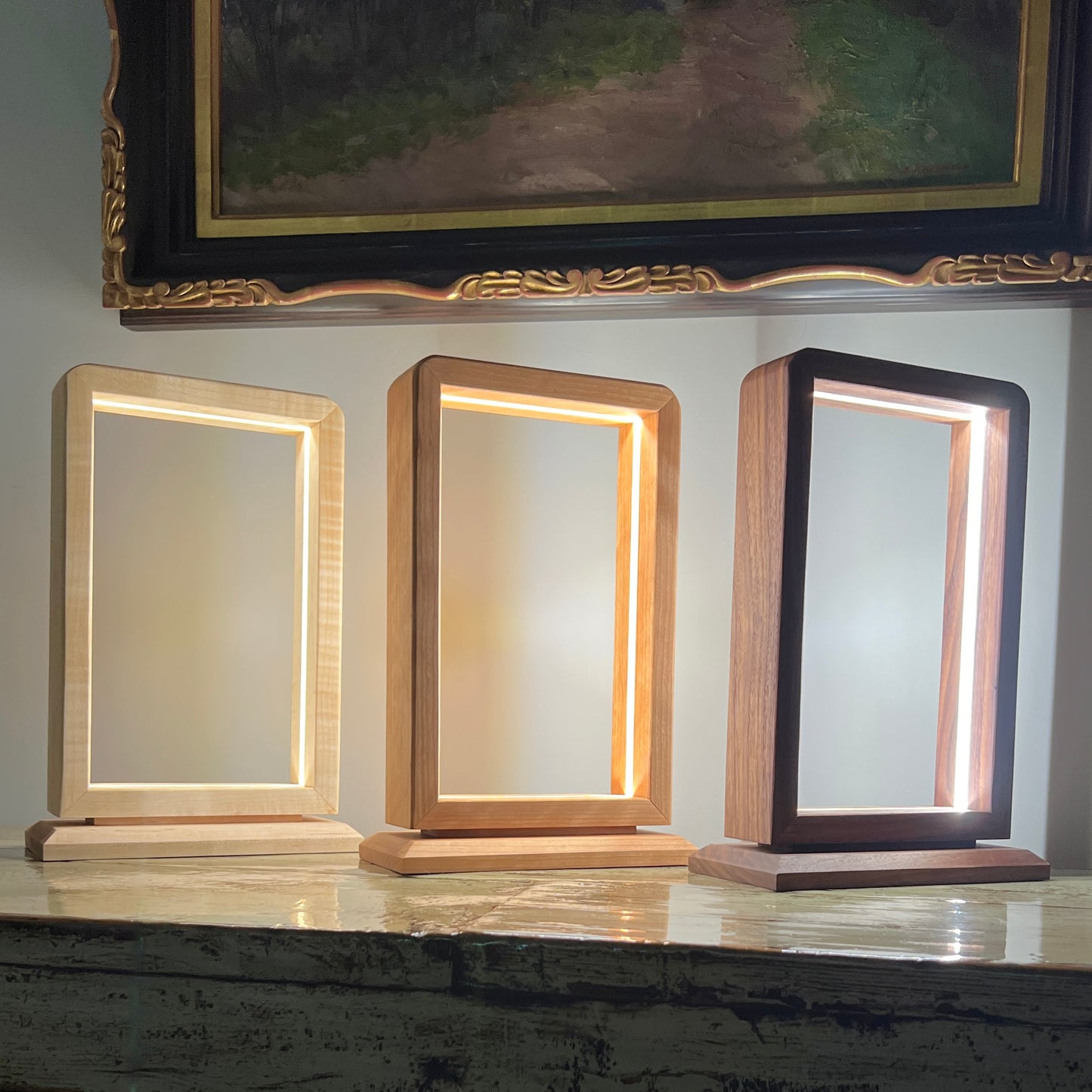 Handcrafted Solid Wood LED Ambient Light