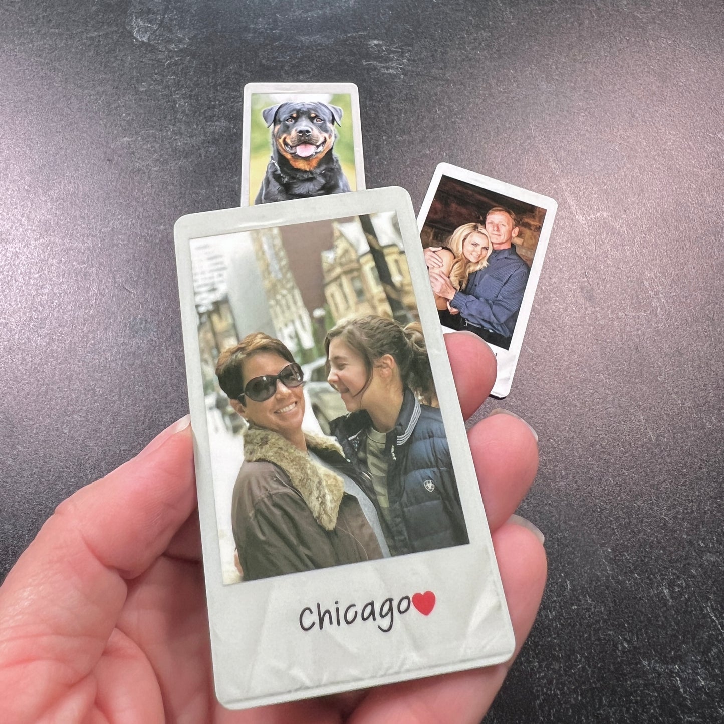 Custom Polaroid-Style Metal Photo Wallet Card – Personalized Keepsake Gift with Photo and Message