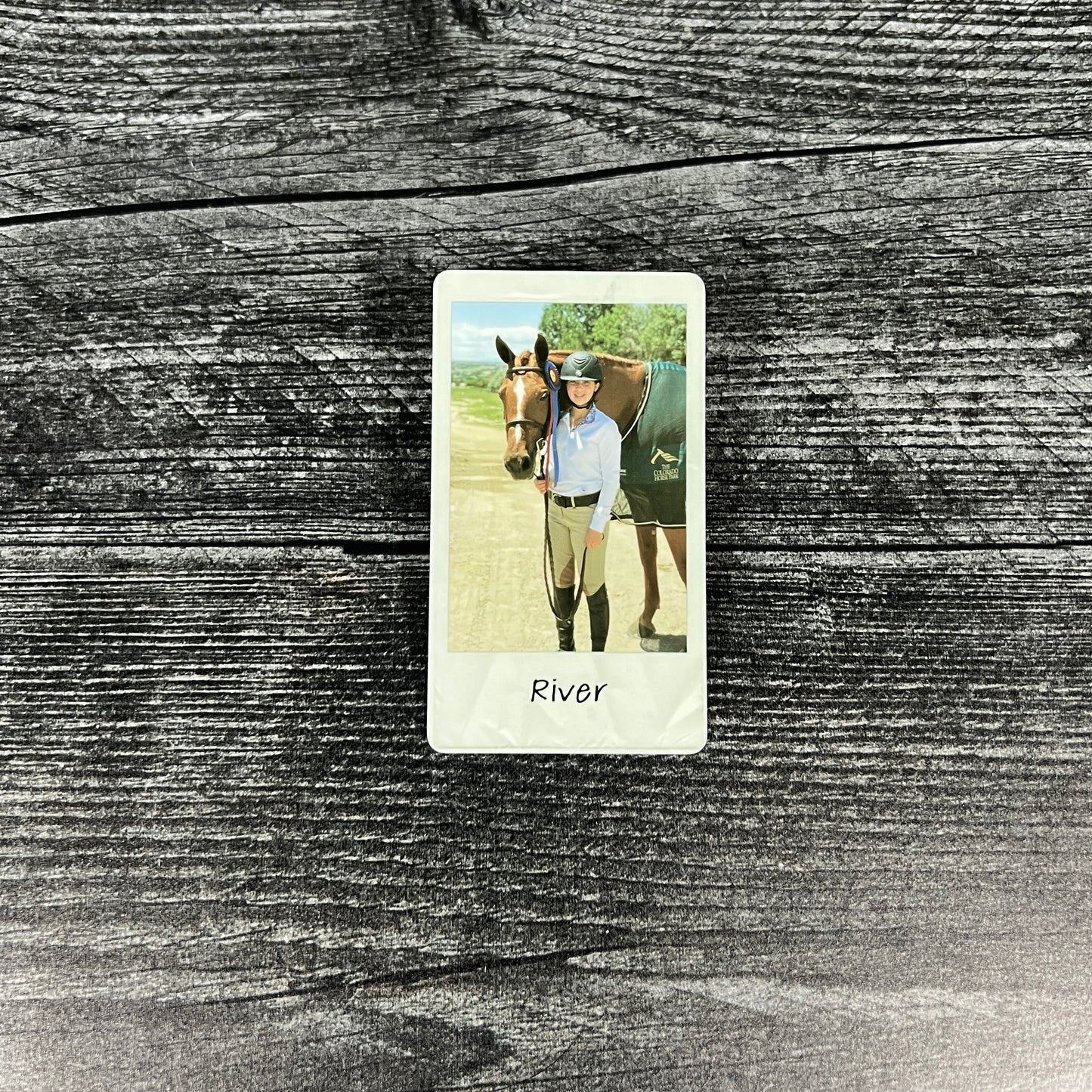 Custom Polaroid-Style Metal Photo Wallet Card – Personalized Keepsake Gift with Photo and Message