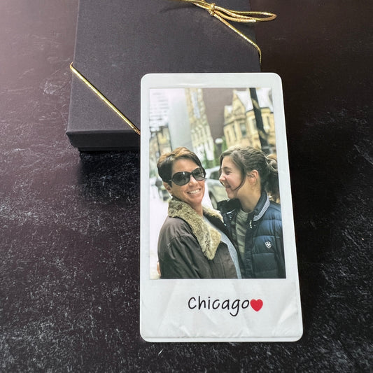 Custom Polaroid-Style Metal Photo Wallet Card – Personalized Keepsake Gift with Photo and Message