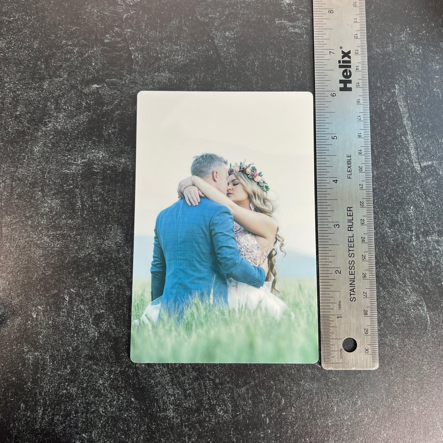 Metal Color Photo Card; 4"x6" Personalized Photo Plate