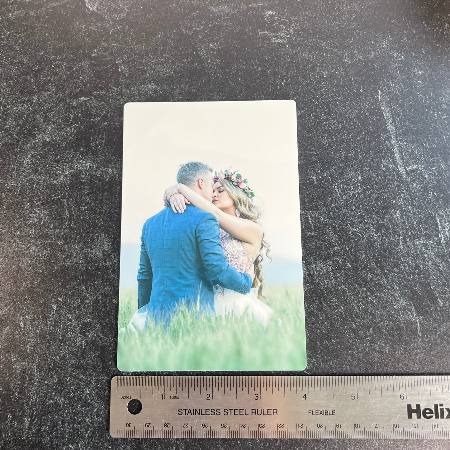 Metal Color Photo Card; 4"x6" Personalized Photo Plate