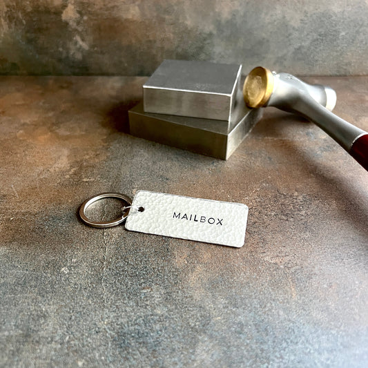 Custom Hand-Stamped Metal Keychain – Personalized Gift in Copper, Bronze, or Pewter