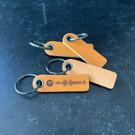 Leather Key Chain Blanks Finished with Ring