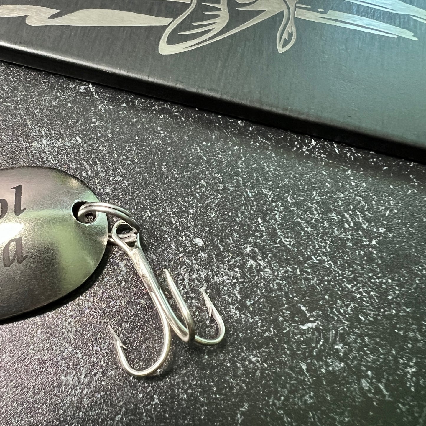 Fishing Gift for Him - Engraved Lure Hook - Christmas Gift Idea - Boyfriend Birthday - Custom Bass Flag