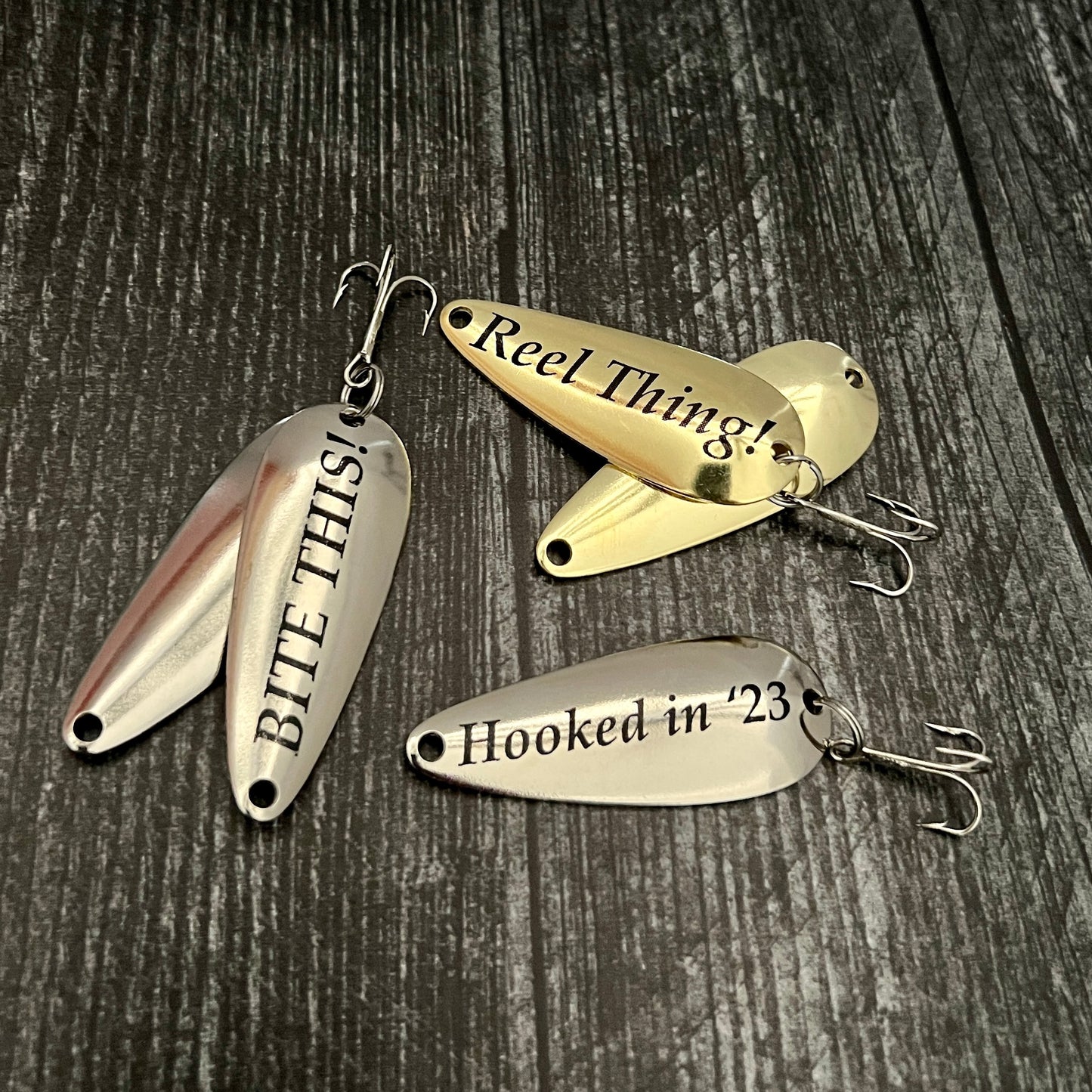 Fishing Gift for Grandpa From Grandkids - Engraved Hook - Christmas Gift Idea - Custom Lure Kit